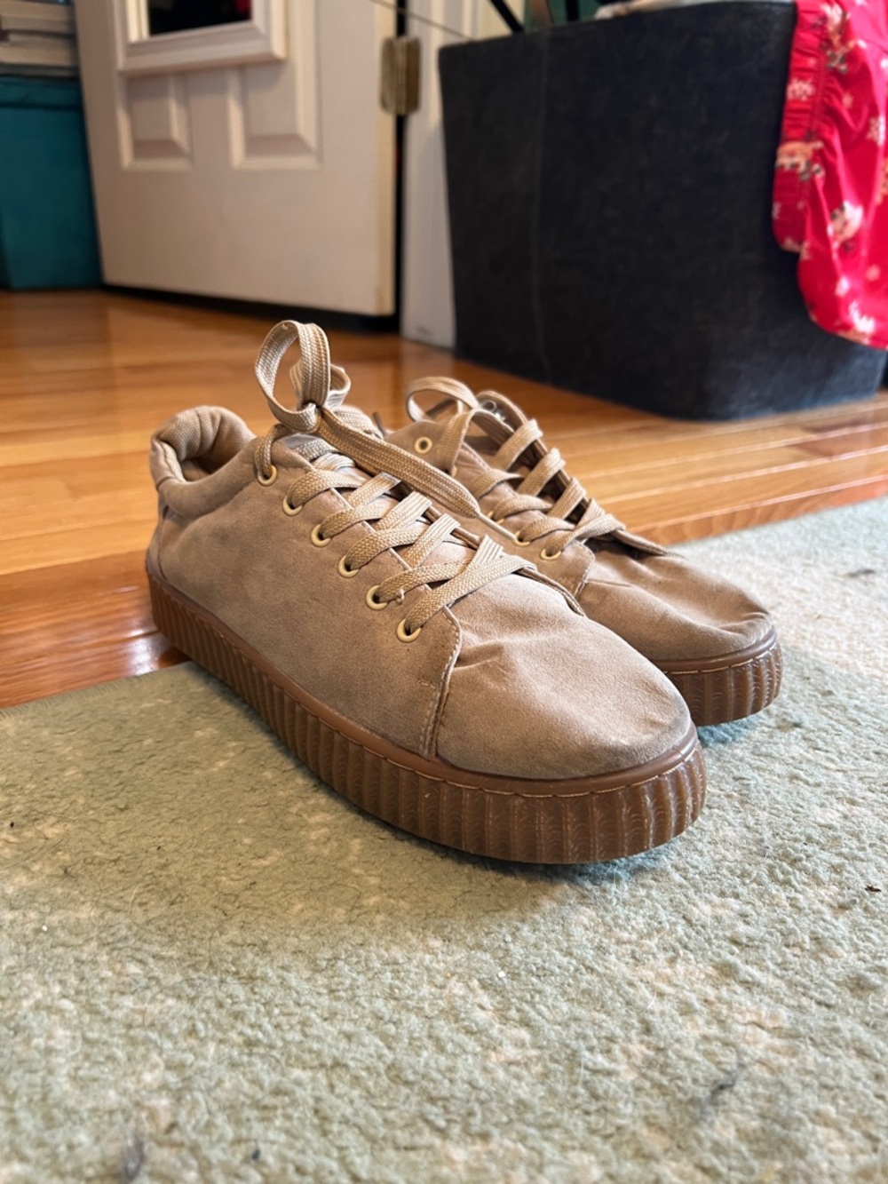 Charlotte Russe Tan Platform Sneakers